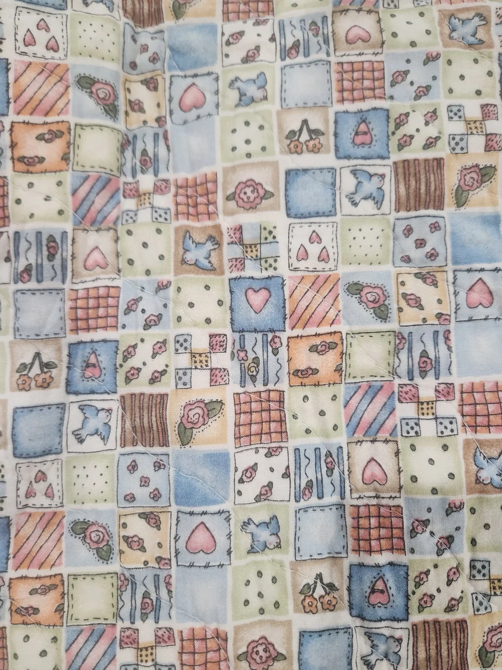 handmade baby quilt pinwheel pattern Pink White Patchwork 42x42.5